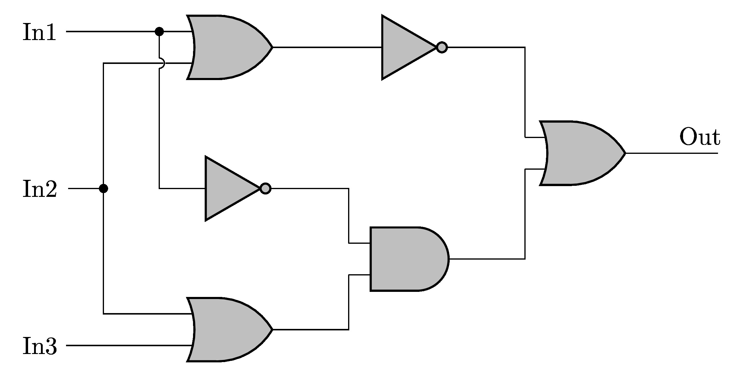 Logic Circuit in CircuiTikZ IEEE style