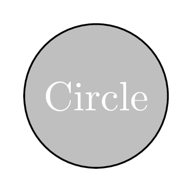 fill color node circle tikz