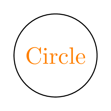 text color node circle tikz