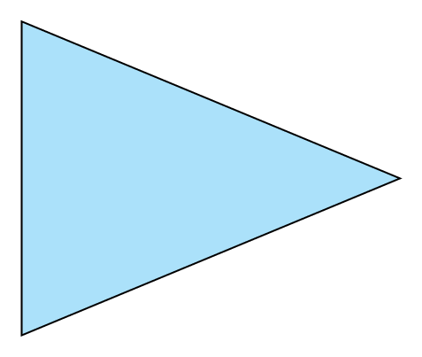 TikZ Shapes Triangle LaTeX minimum size