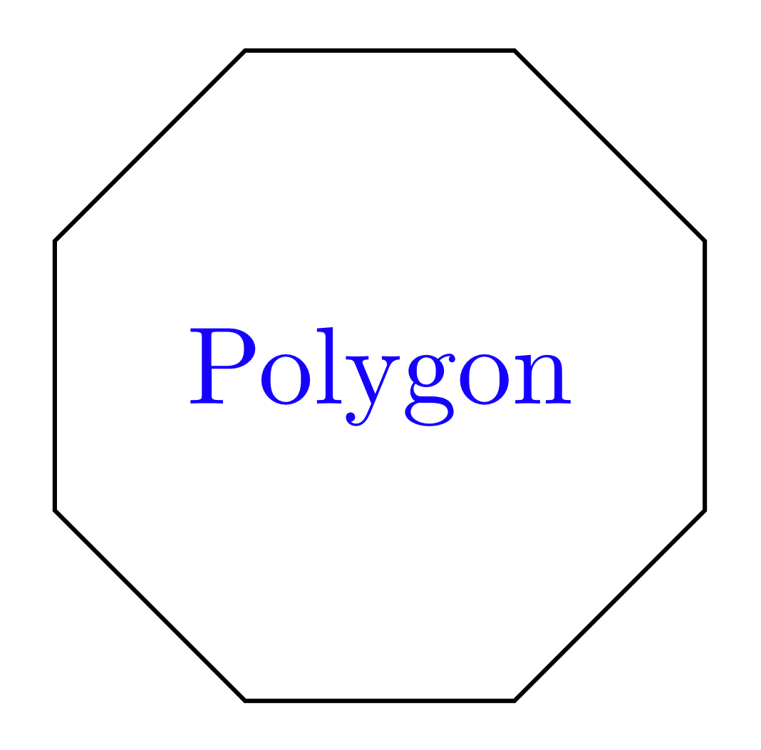 Change text color polygon shape tikz