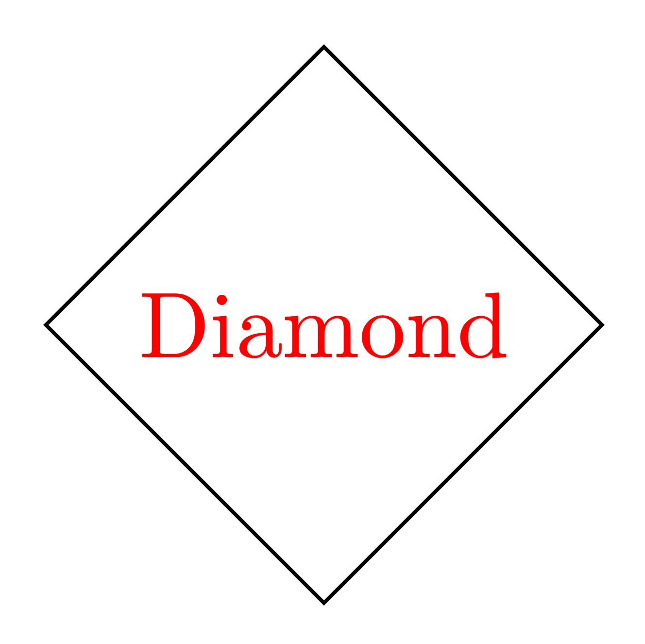 Diamond shape in TikZ
