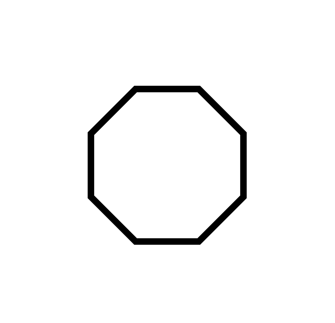 Draw octagon TikZ