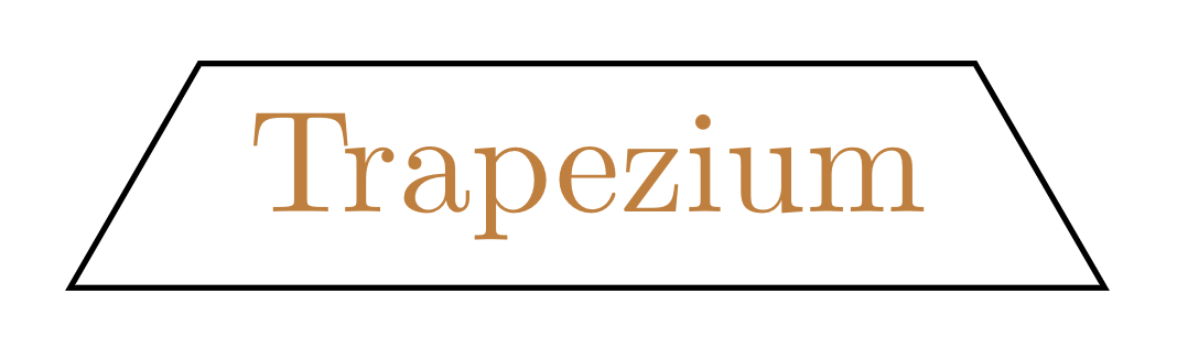 Trapezium shape text color TikZ
